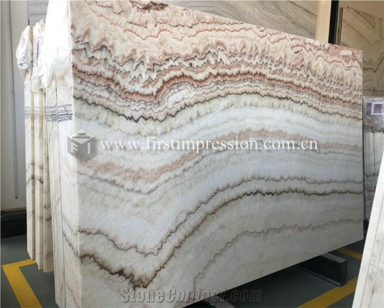 New Polished Rainbow Onyx Slabs,Tiles for Wall