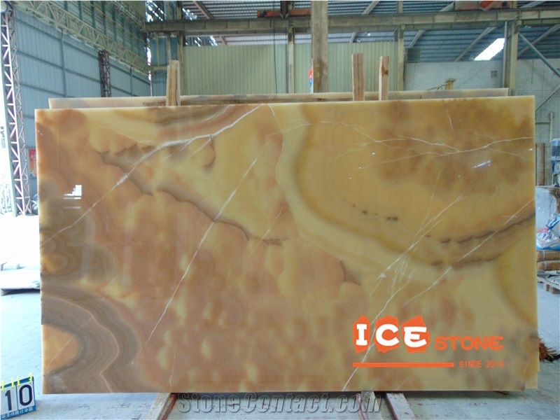 Orange Yellow Jade Onyx Slabs Tiles Bookmatch