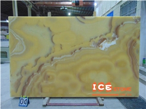 Orange Yellow Jade Onyx Slabs Tiles Bookmatch