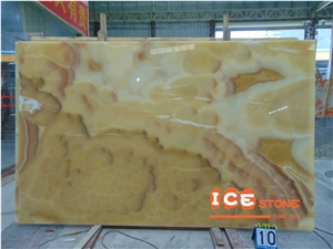 Orange Yellow Jade Onyx Slabs Tiles Bookmatch