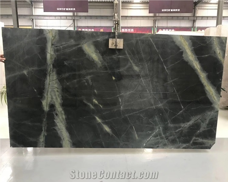 Peacock Green Marble Slabs