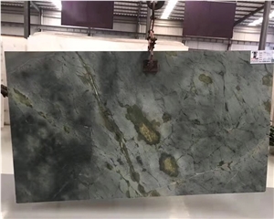 Peacock Green Marble Slabs