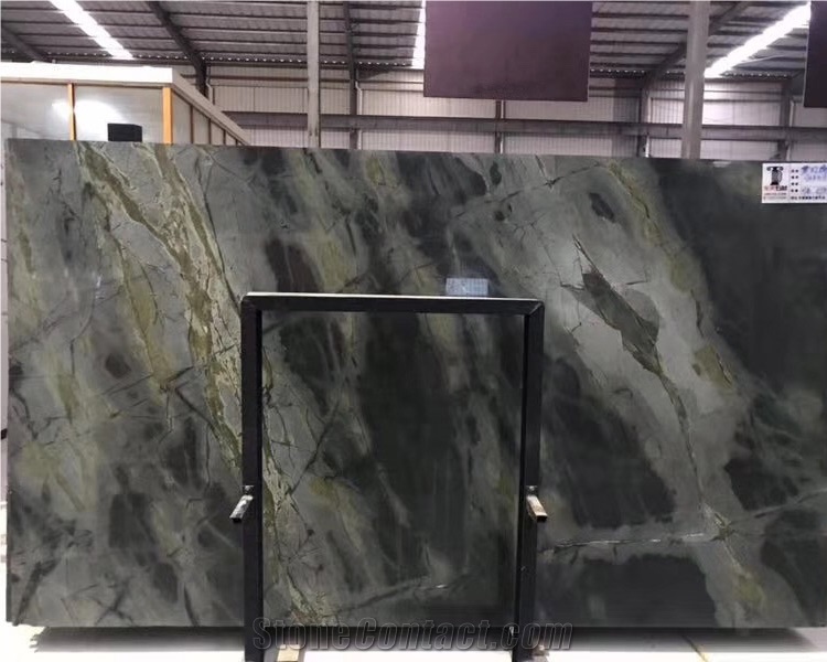 Peacock Green Marble Slabs