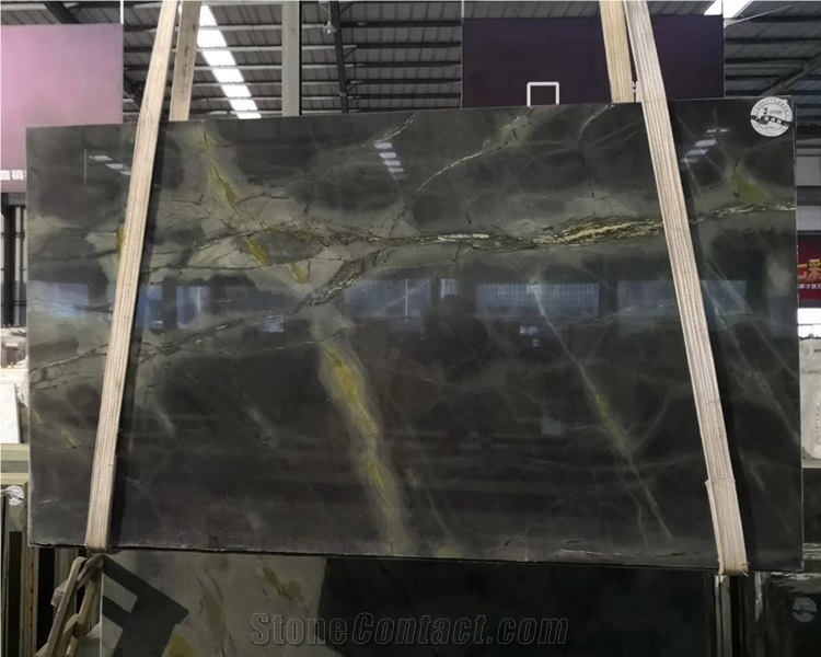 Peacock Green Marble Slabs