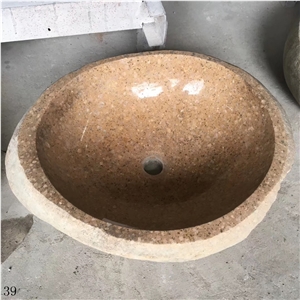 Pebble Basin Natural Stone Sink Irreguar Sink