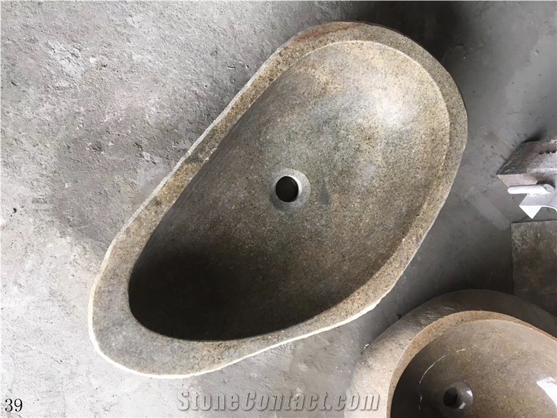 Pebble Basin Natural Stone Sink Irreguar Sink
