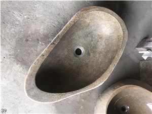 Pebble Basin Natural Stone Sink Irreguar Sink