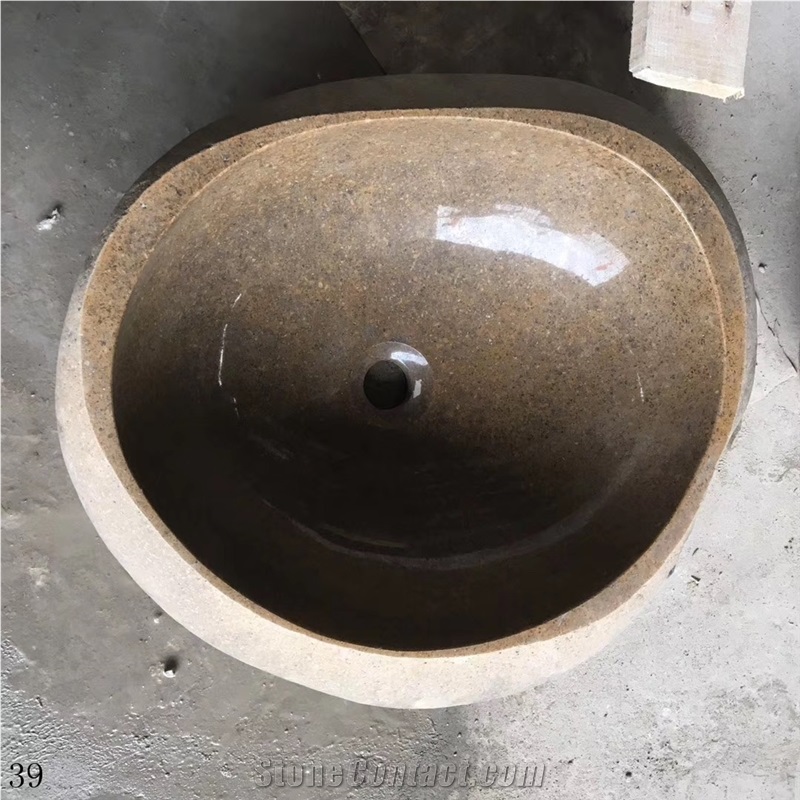 Pebble Basin Natural Stone Sink Irreguar Sink