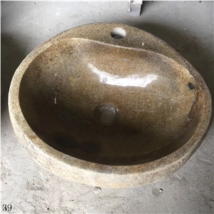 Pebble Basin Natural Stone Sink Irreguar Sink