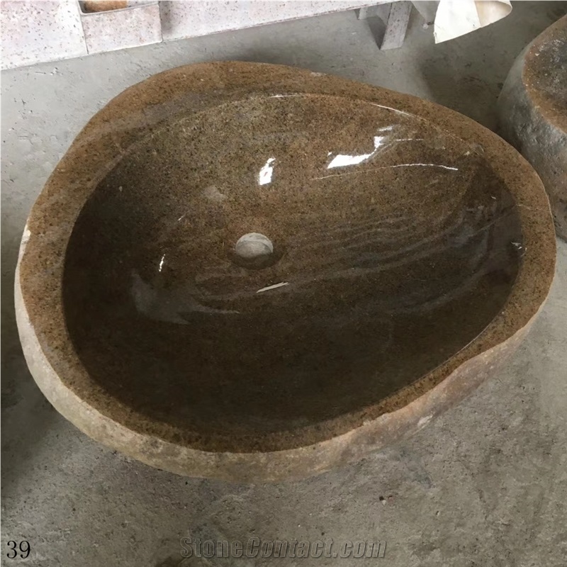 Pebble Basin Natural Stone Sink Irreguar Sink