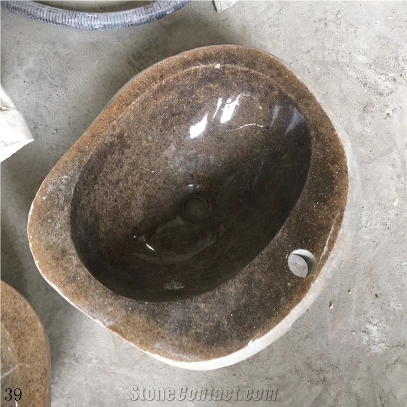 Pebble Basin Natural Stone Sink Irreguar Sink