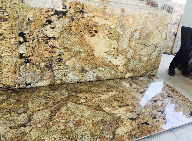 Polished Alaska Gold Granite for Countertop
