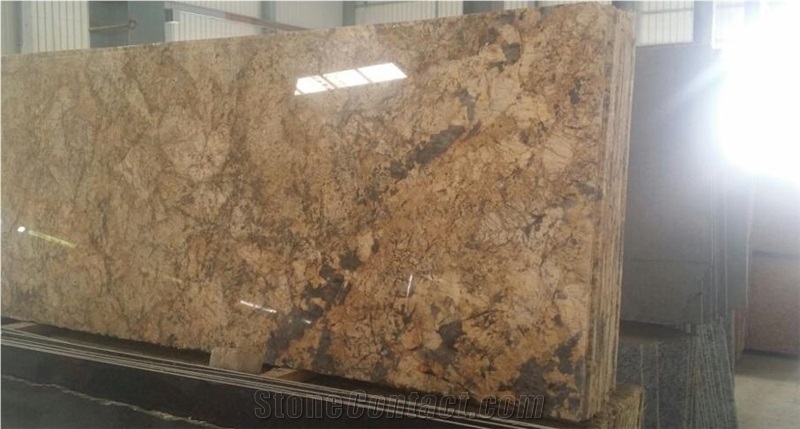 Polished Alaska Gold Granite for Countertop