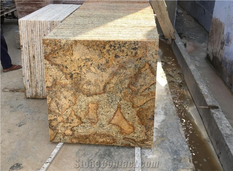 Polished Alaska Gold Granite for Countertop