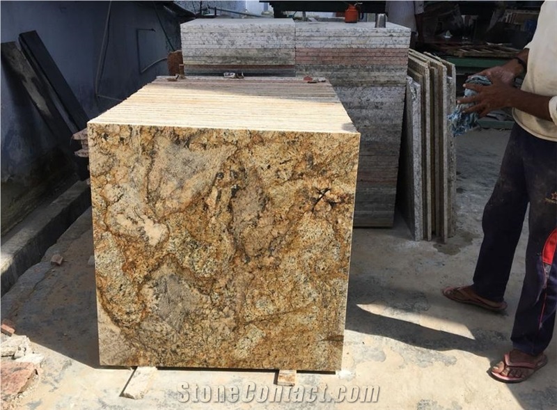 Polished Alaska Gold Granite for Countertop