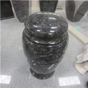 Polished Blue Pearl Granite Urn for Human Ashe