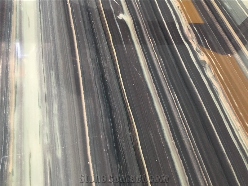 Polished China Oscar Purple Wood Grain Marble Tile