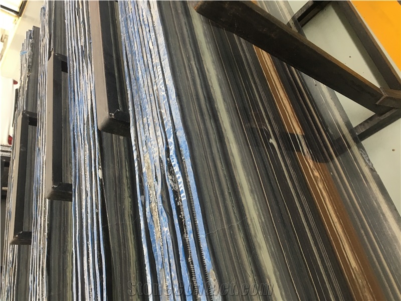 Polished China Oscar Purple Wood Grain Marble Tile