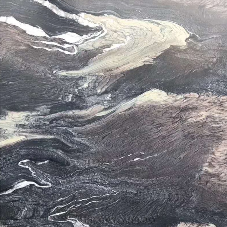 Polished China Purple Cloud Marble for Staircase