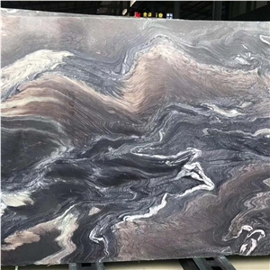 Polished China Purple Cloud Marble for Staircase