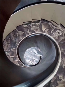 Polished China Purple Cloud Marble for Staircase