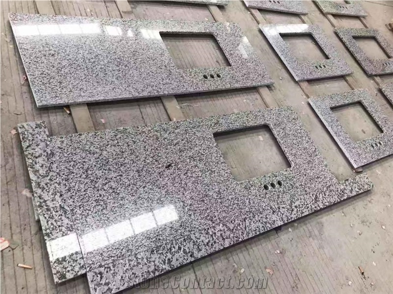 Polished Grey Granite Bathroom Vanity Top