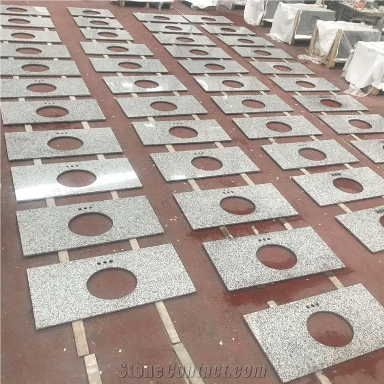 Polished Grey Granite Bathroom Vanity Top
