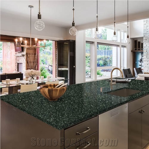 Polished Hassan Green Granite for Countertop