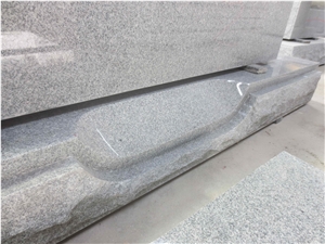 Polished Modern Grey Granite Tombstone