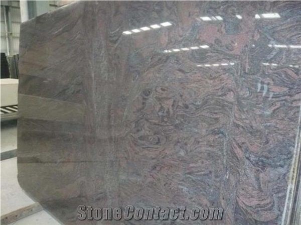 Polished Multicolor Purple Granite Slabs