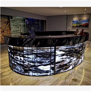Polished Phantom Black Marble for Countertop