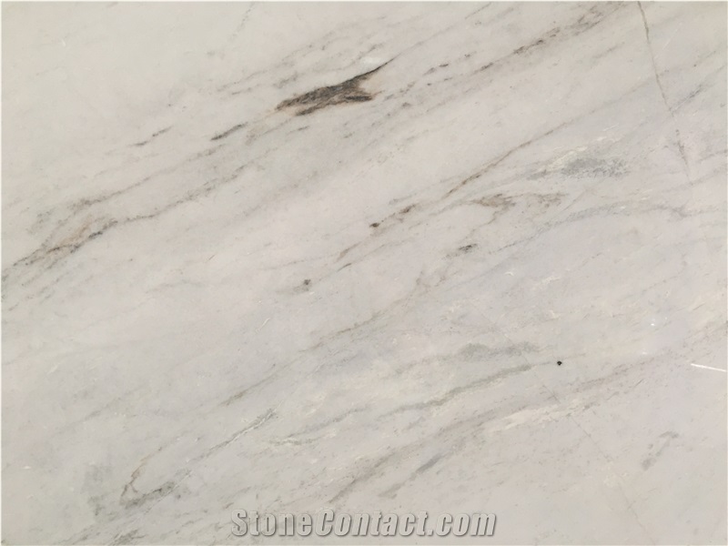 Polished White North Pearl Marble Pattern and Slab