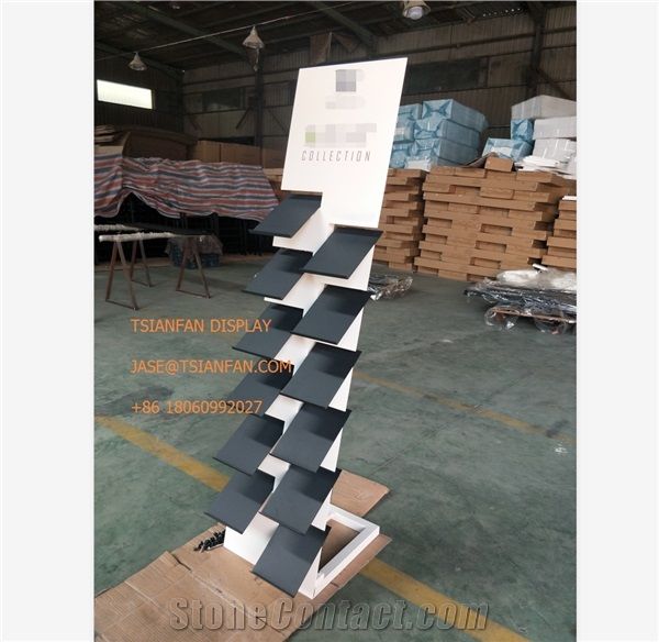 Quartz Stone Display Tower For Stone Showroom