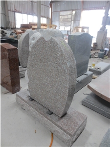 Red Granite Teddy Bear Headstone