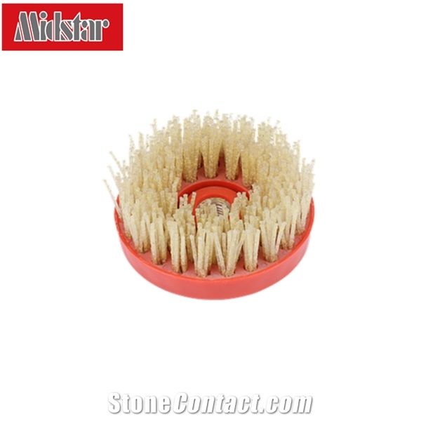 Round Diamond Polish Brush for Leather Surface