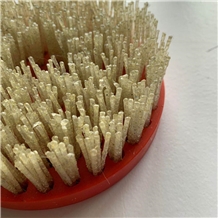 Round Diamond Polish Brush for Leather Surface