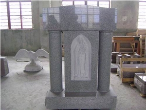 Sesame Grey Granite Tombstone Monument Headstone