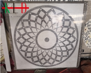 Square Polished Water Jet Marble Pattern