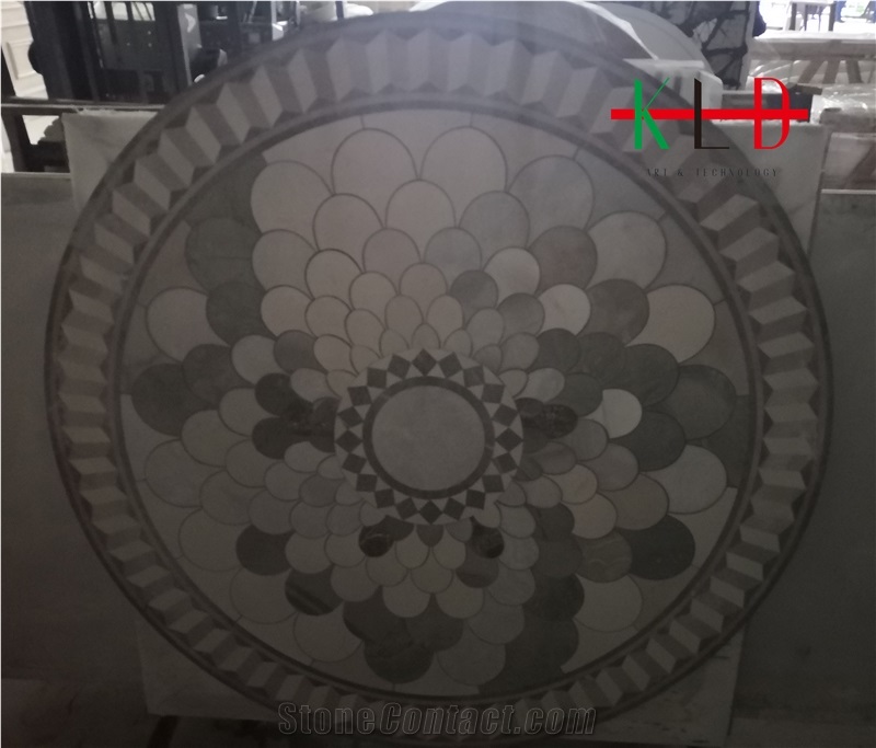 Square Polished Water Jet Marble Pattern