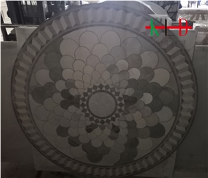 Square Polished Water Jet Marble Pattern
