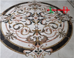 Square Polished Water Jet Marble Pattern