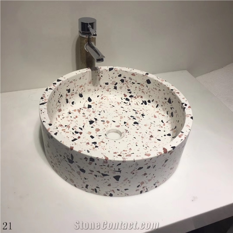 Stage Basin Nordic Terrazzo Lavatory Bathroom Sink