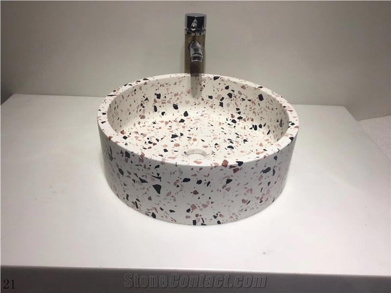 Stage Basin Nordic Terrazzo Lavatory Bathroom Sink
