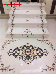 Stone Stairs,Water Jet Marble Steps,Staircase