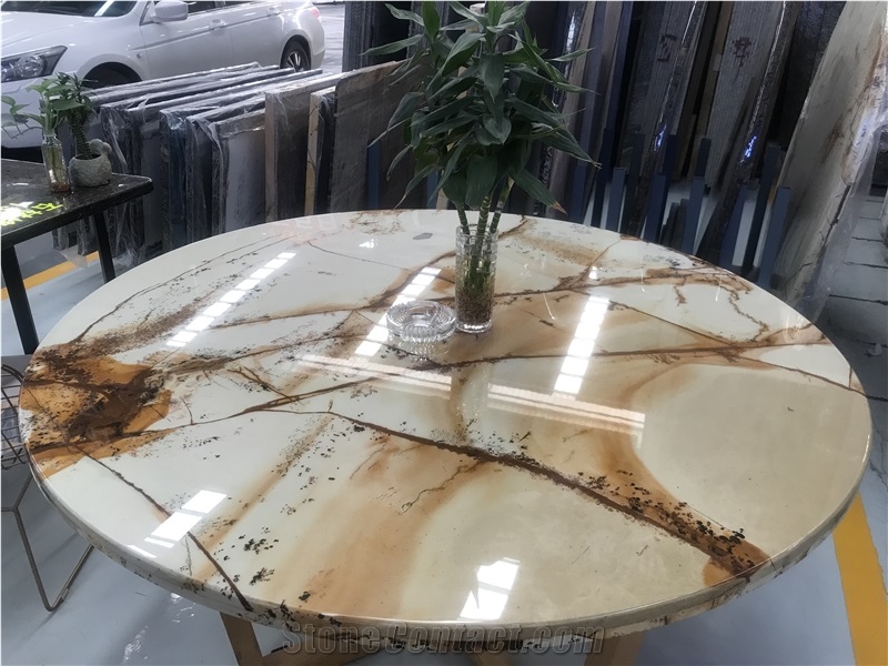 Stone Wood Quartzite Table
