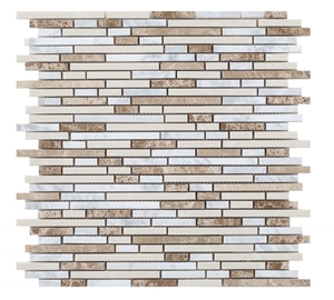 Sunlight 11.75x12 White Beige W Brown Marble Tiles Sunlight 11.75x12 White Beige W Brown Marble Tiles