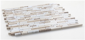 Sunlight 11.75x12 White Beige W Brown Marble Tiles