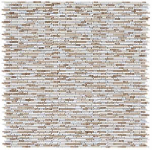 Sunlight 11.75x12 White Beige W Brown Marble Tiles