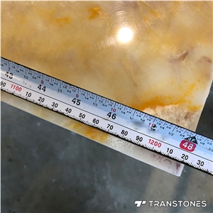 Translucent Polished Onyx Stone Hotel Wall Panel