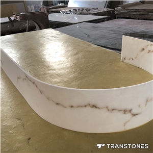 Translucent Polished White Curved Onyx Sheet
